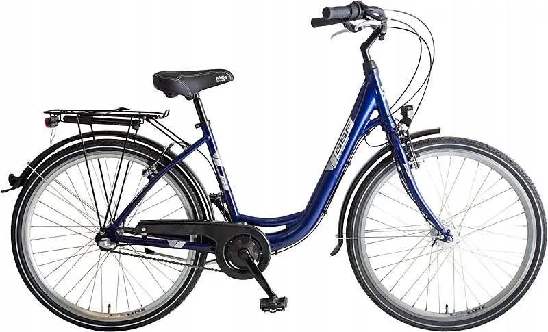 Rower miejski trekingowy,damka BBF Citybike specjalny model Wave 26 cali rama 44 cm(17 cali) ciemnoniebieski matowy.
